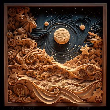 3D model starry night (STL)